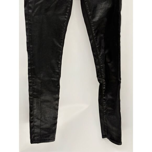 AG Adriano Goldshmeid Jeans The Legging Coated Black Women 25 Super Skinny Ankle - Picture 2 of 14
